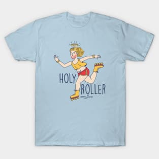 Funny Holy Roller Rollerblading Jesus // Christian Humor T-Shirt